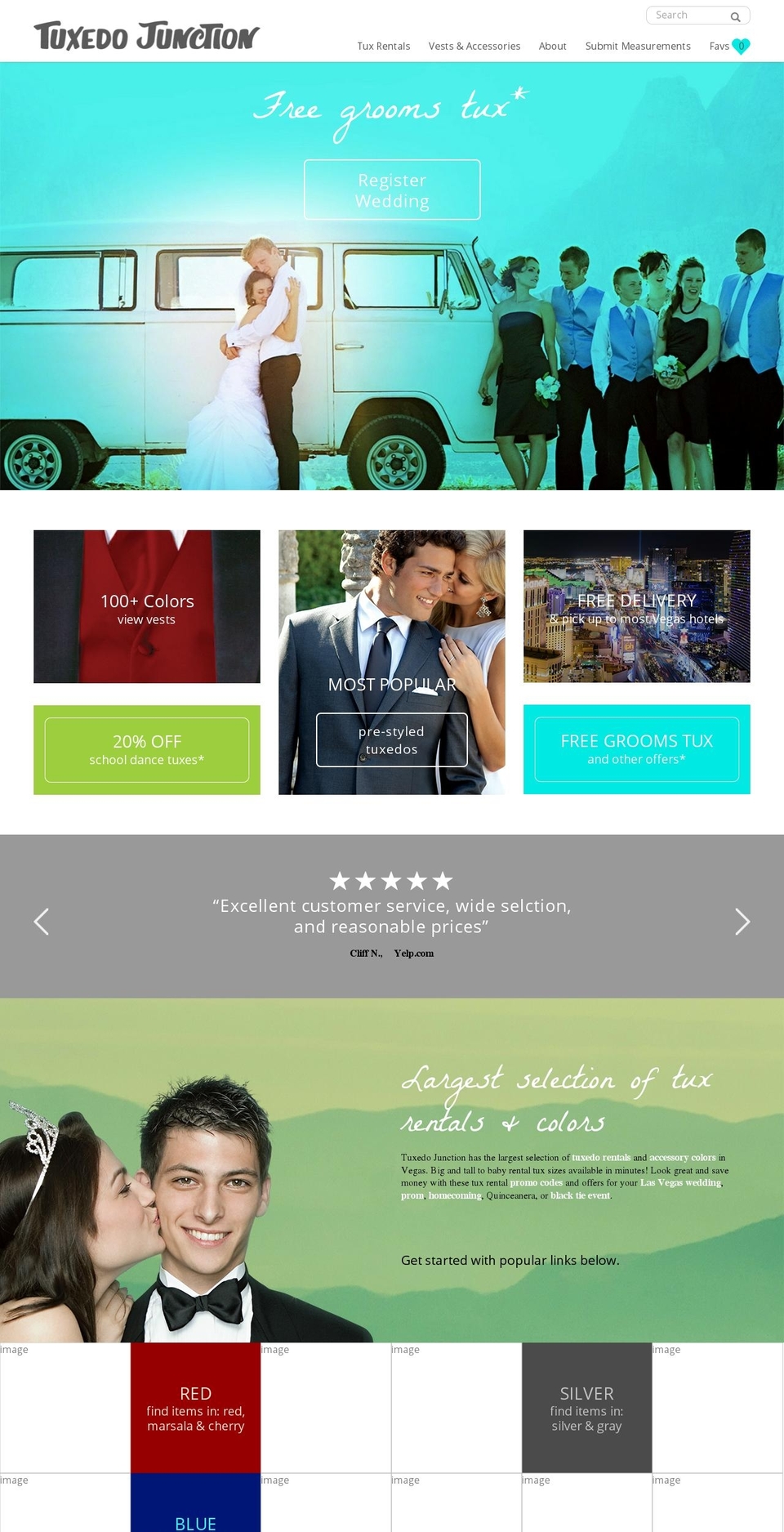 Tuxedo Development Shopify theme site example rentaltuxedolasvegas.com