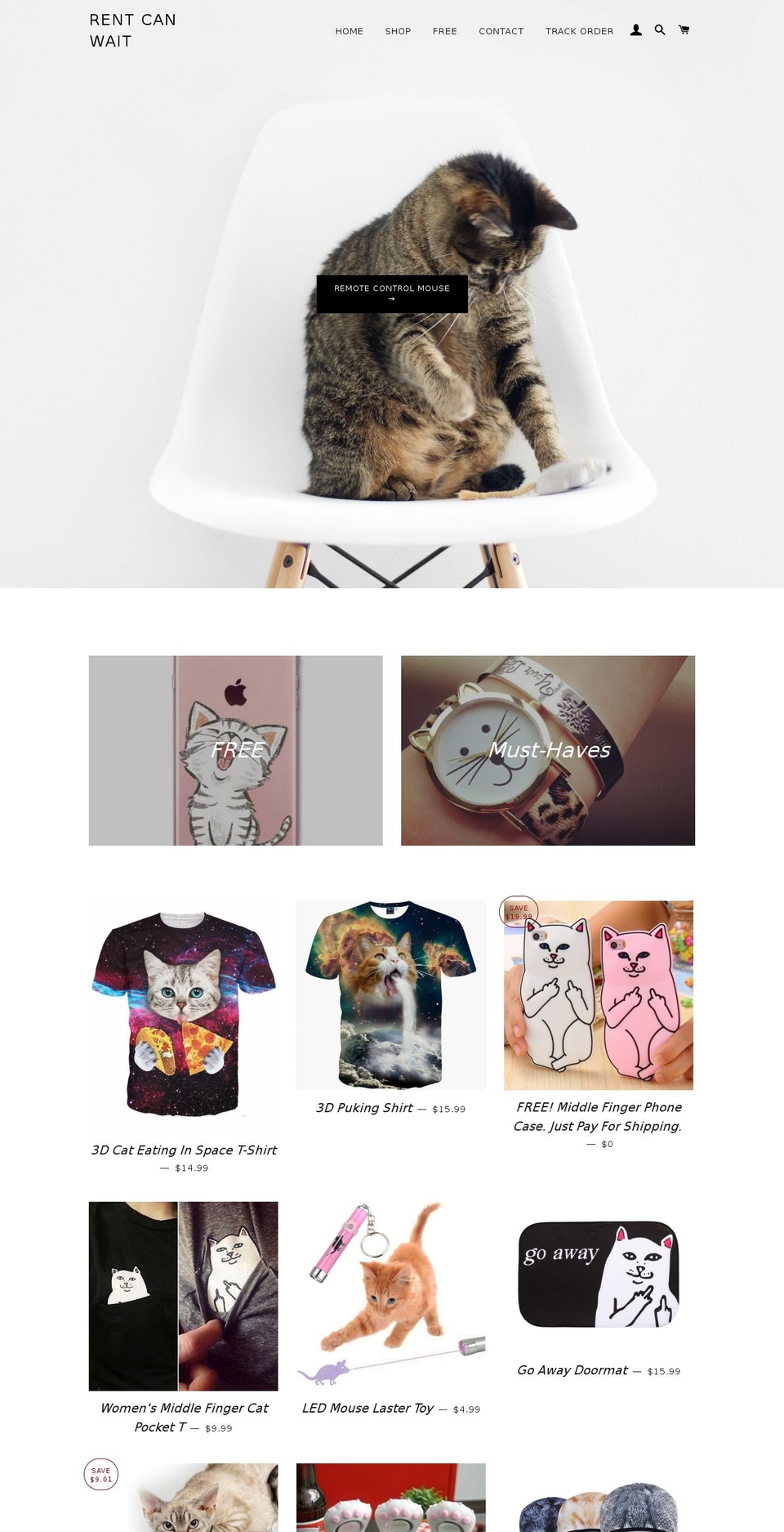 rentcanwait.com shopify website screenshot