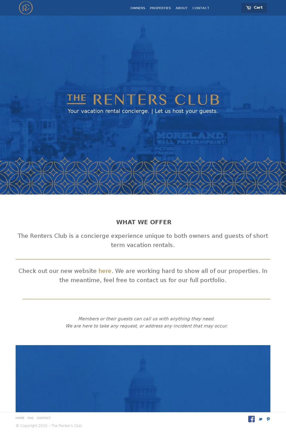 renters-club.com shopify website screenshot