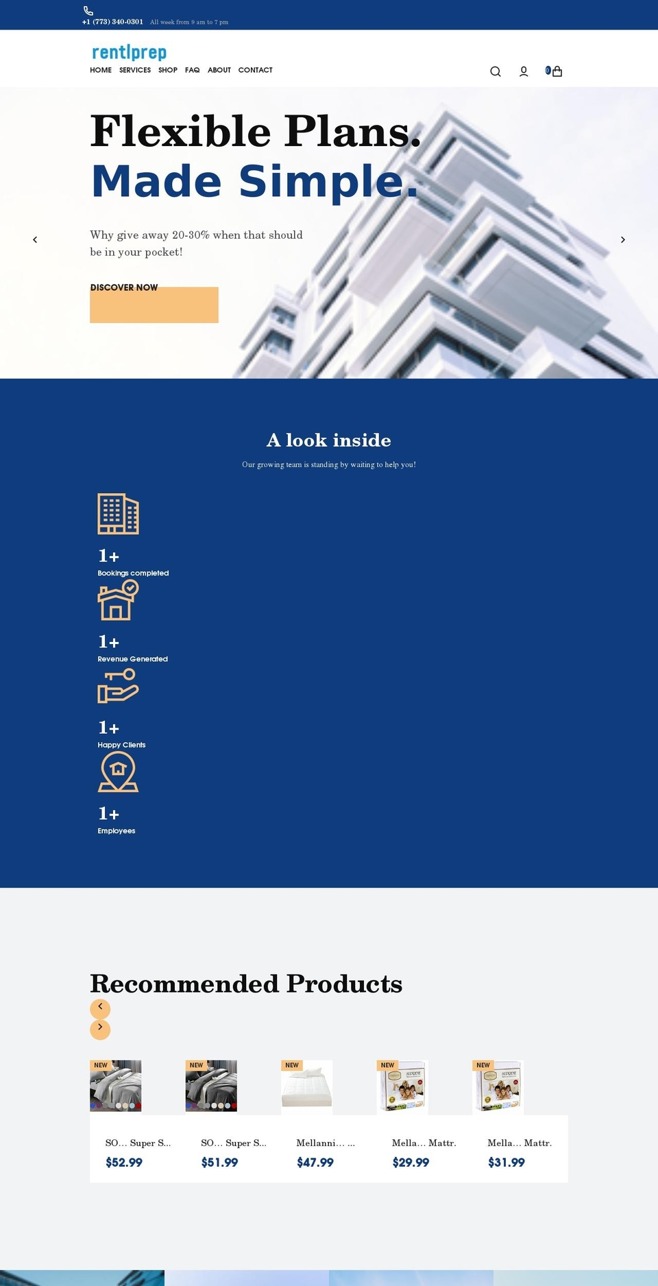 rentlprep.com shopify website screenshot