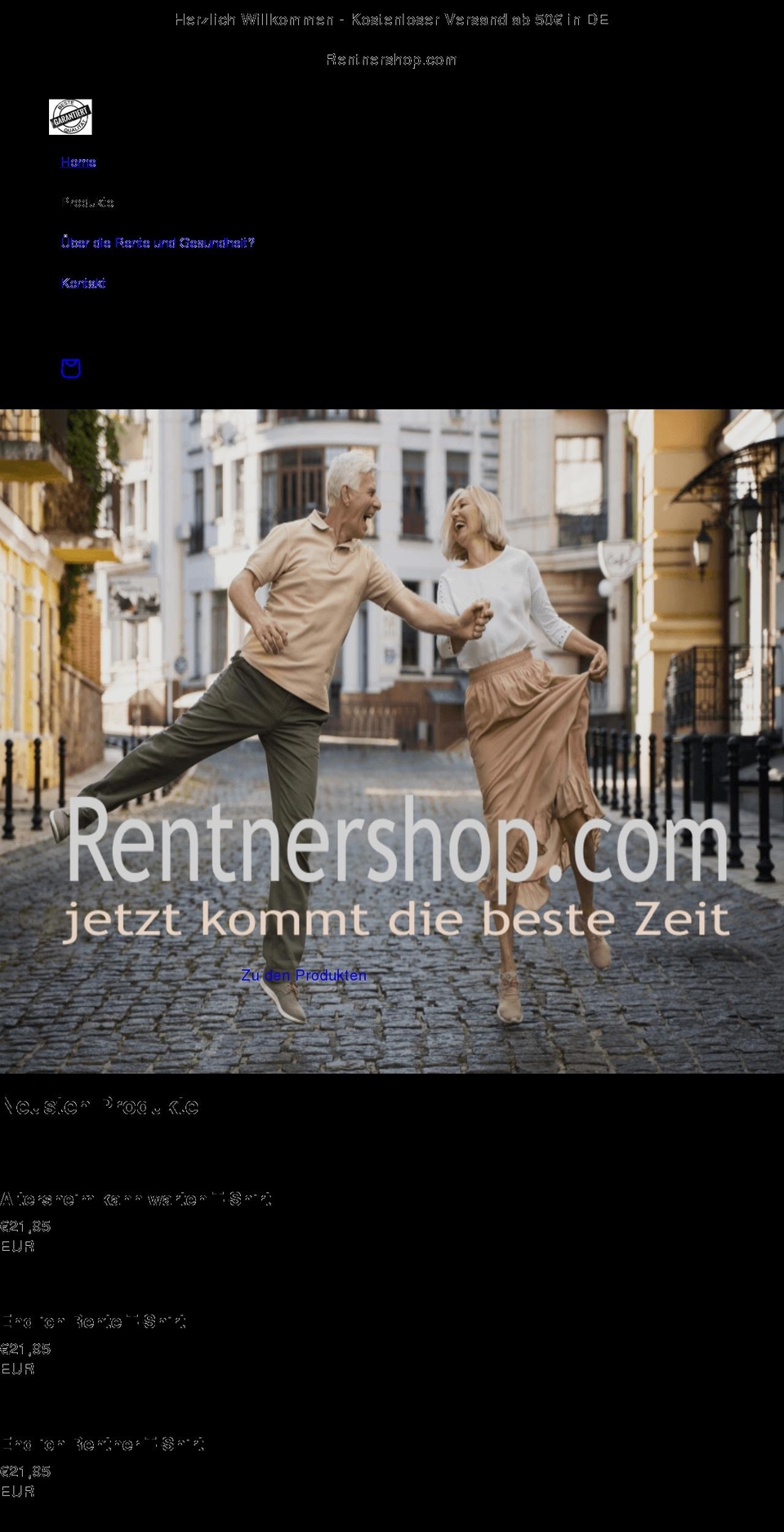 rentnershop.com shopify website screenshot