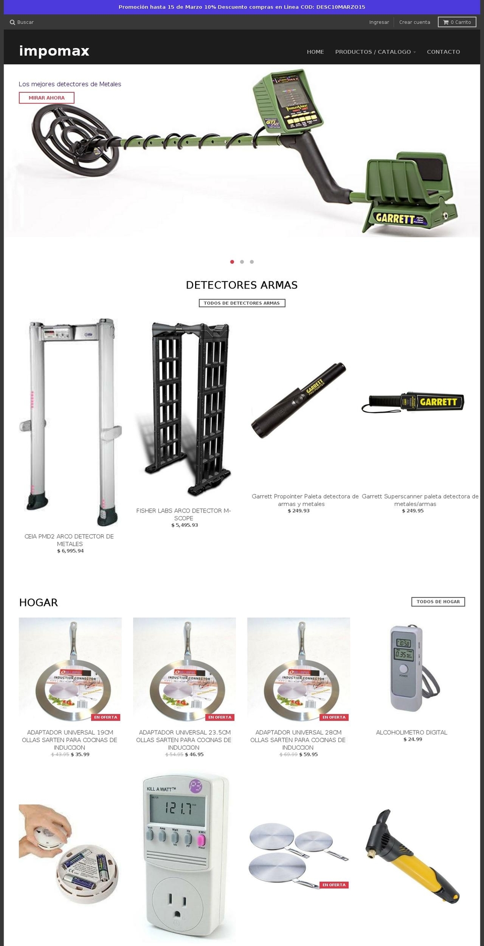 rentoenecuador.com shopify website screenshot