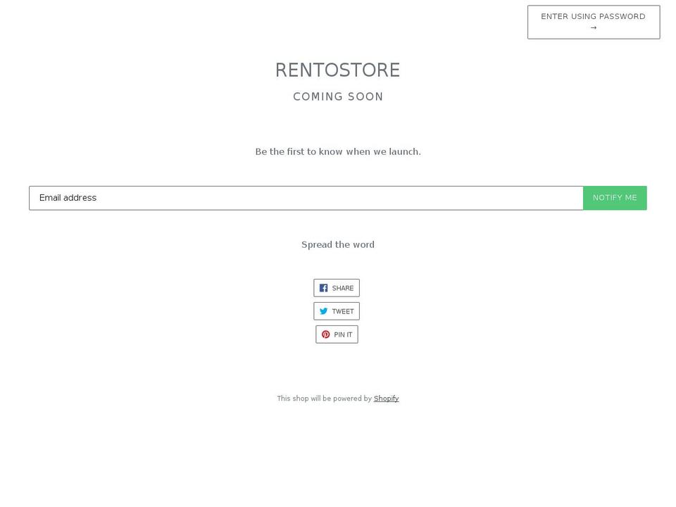 rentostore.com — Shopify storefront screenshot
