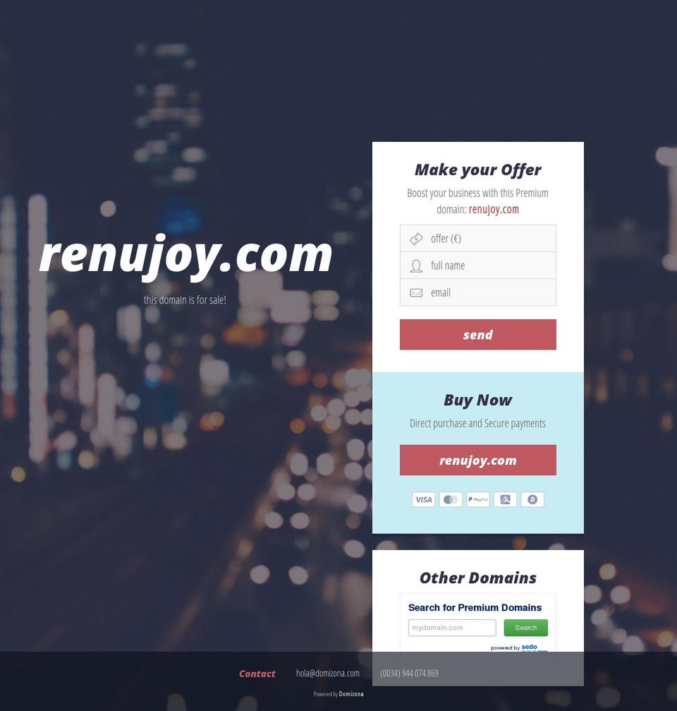 renujoy.com — Shopify storefront screenshot
