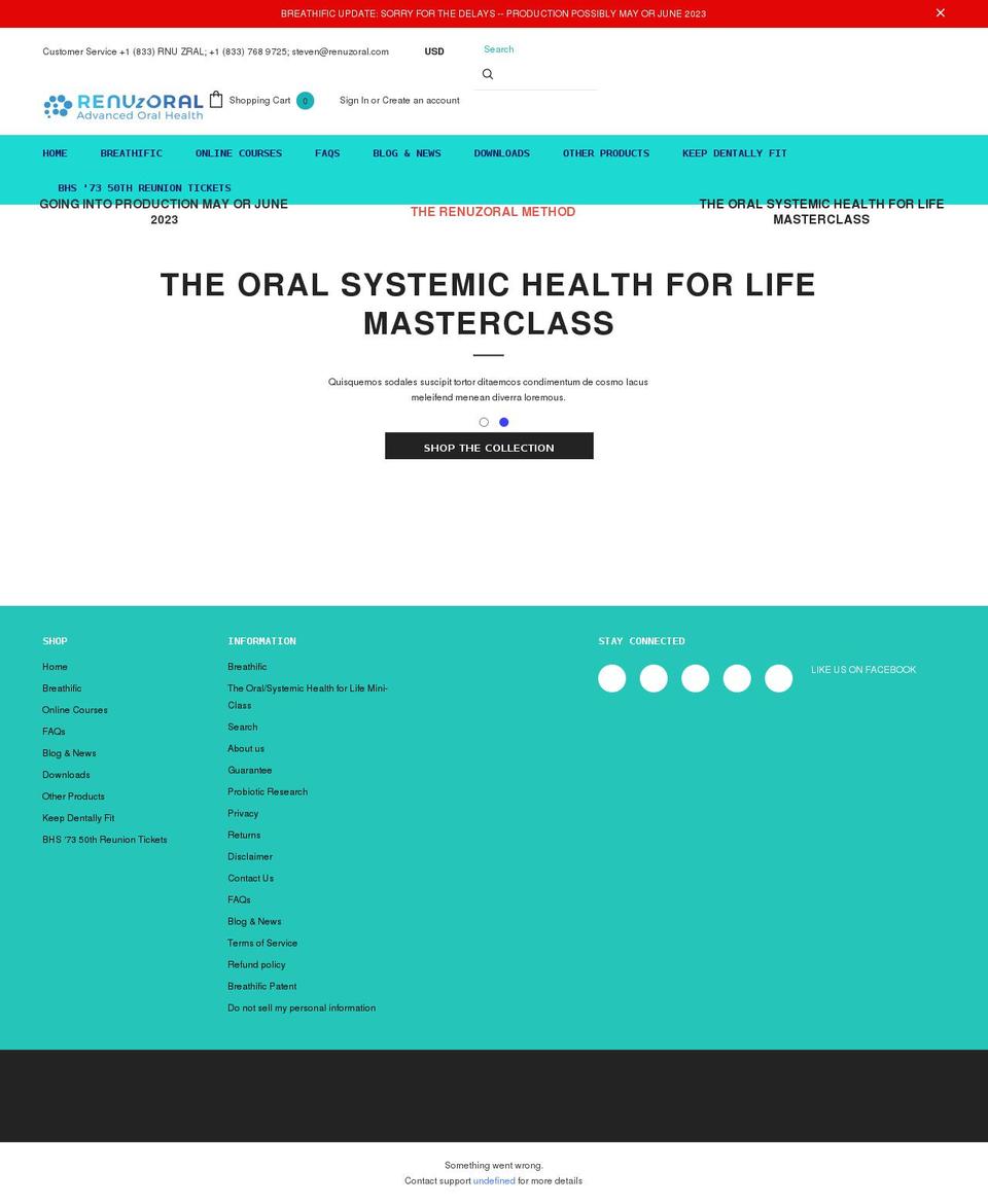 renuzoral.com shopify website screenshot
