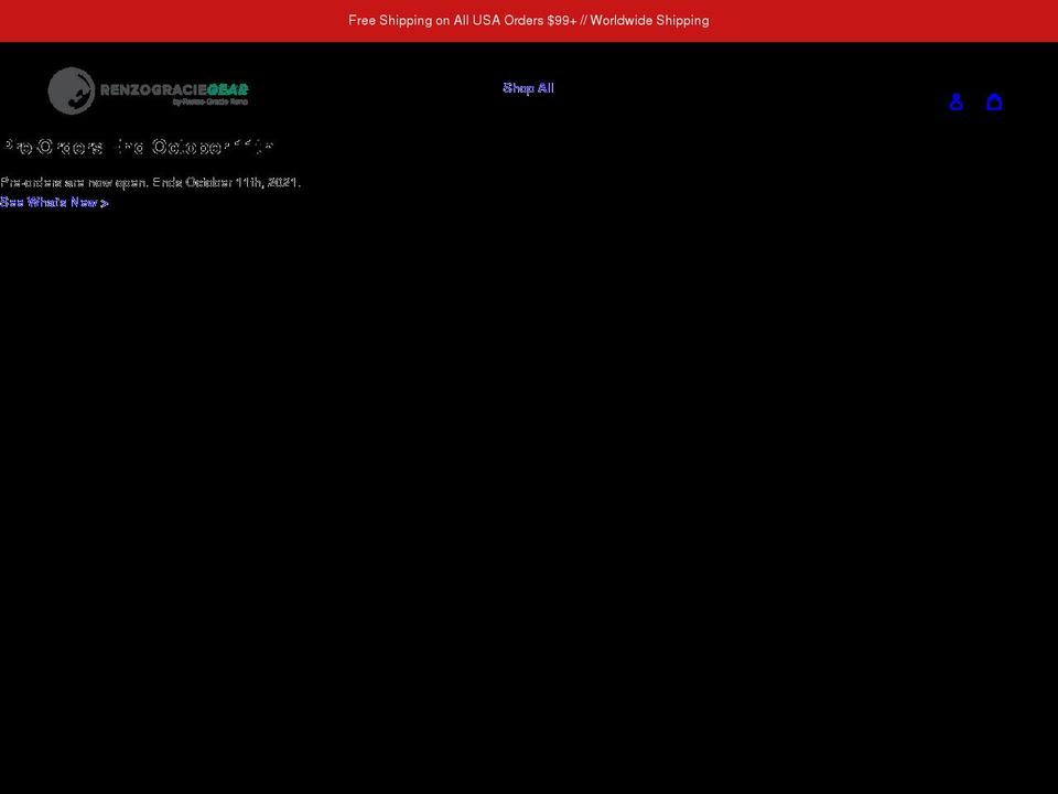renzograciegear.com shopify website screenshot