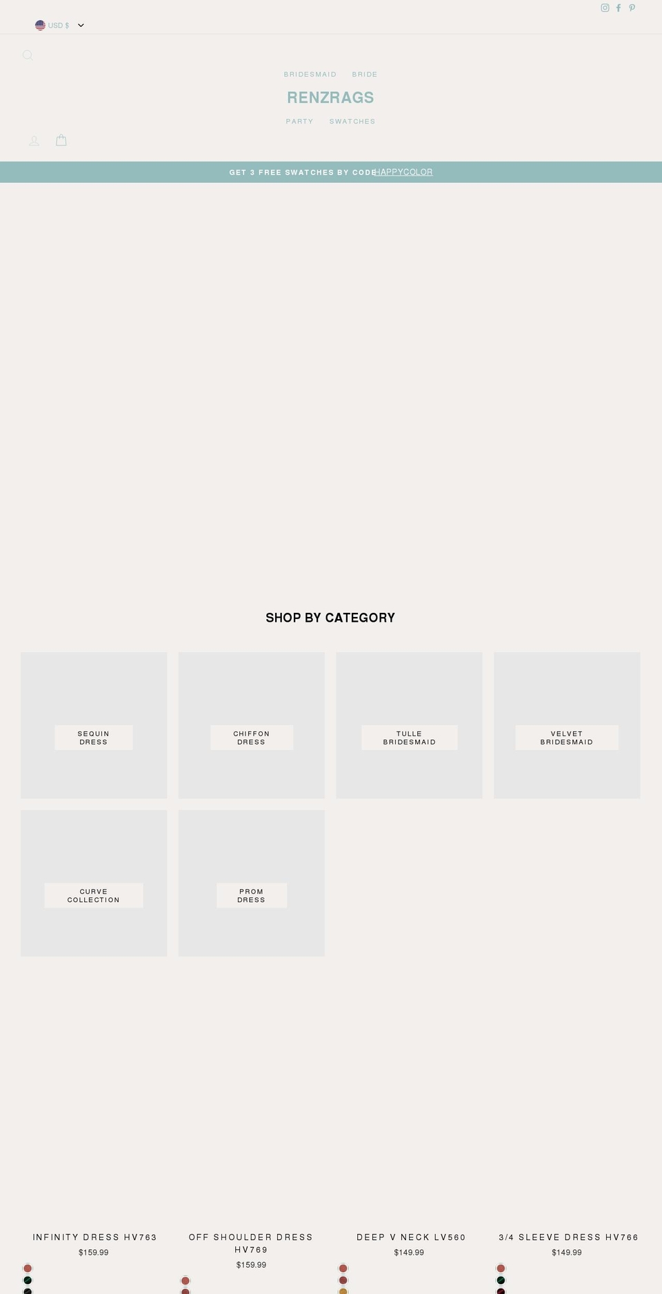 renzrags.com shopify website screenshot