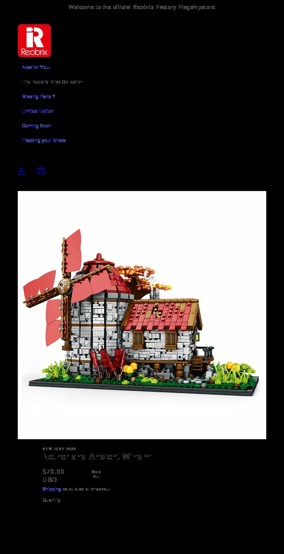 reobrix.com shopify website screenshot
