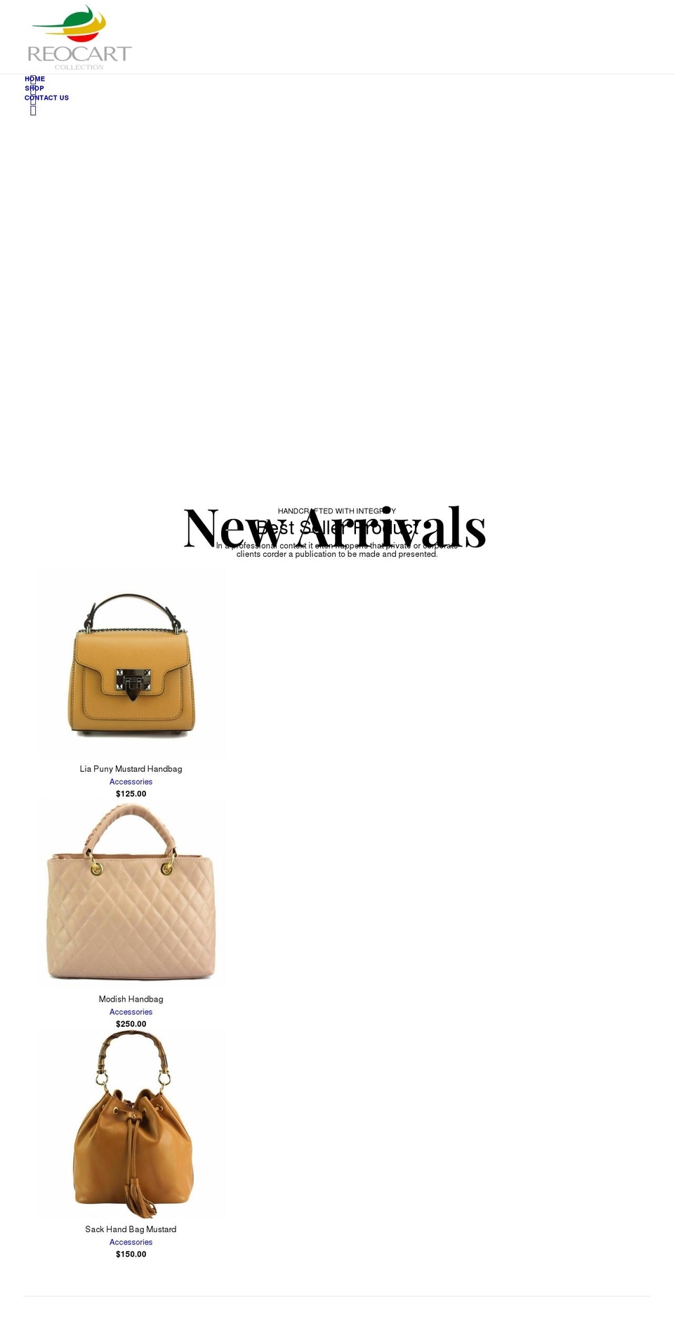 reocart.com shopify website screenshot