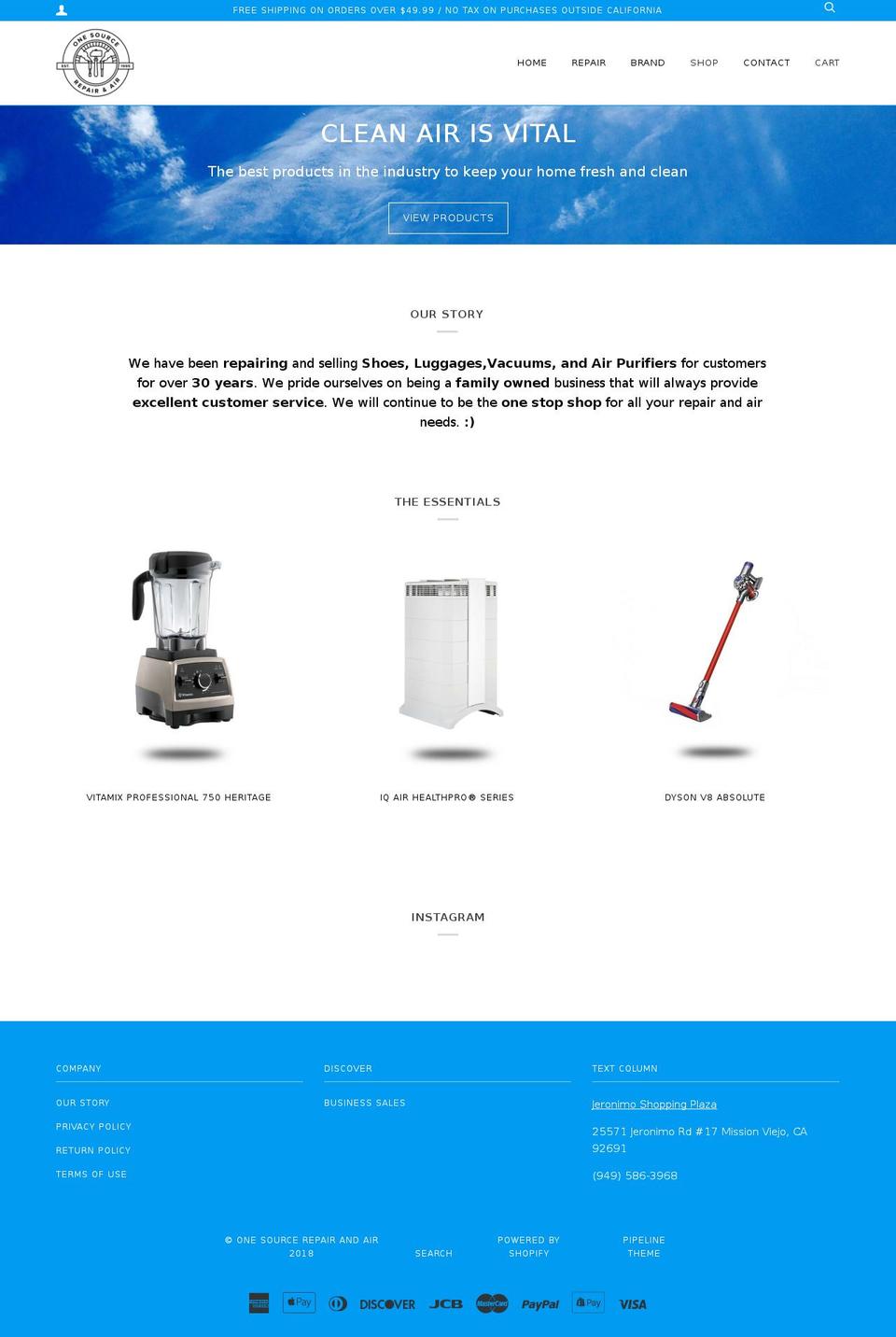 repair-air.com — Shopify storefront screenshot