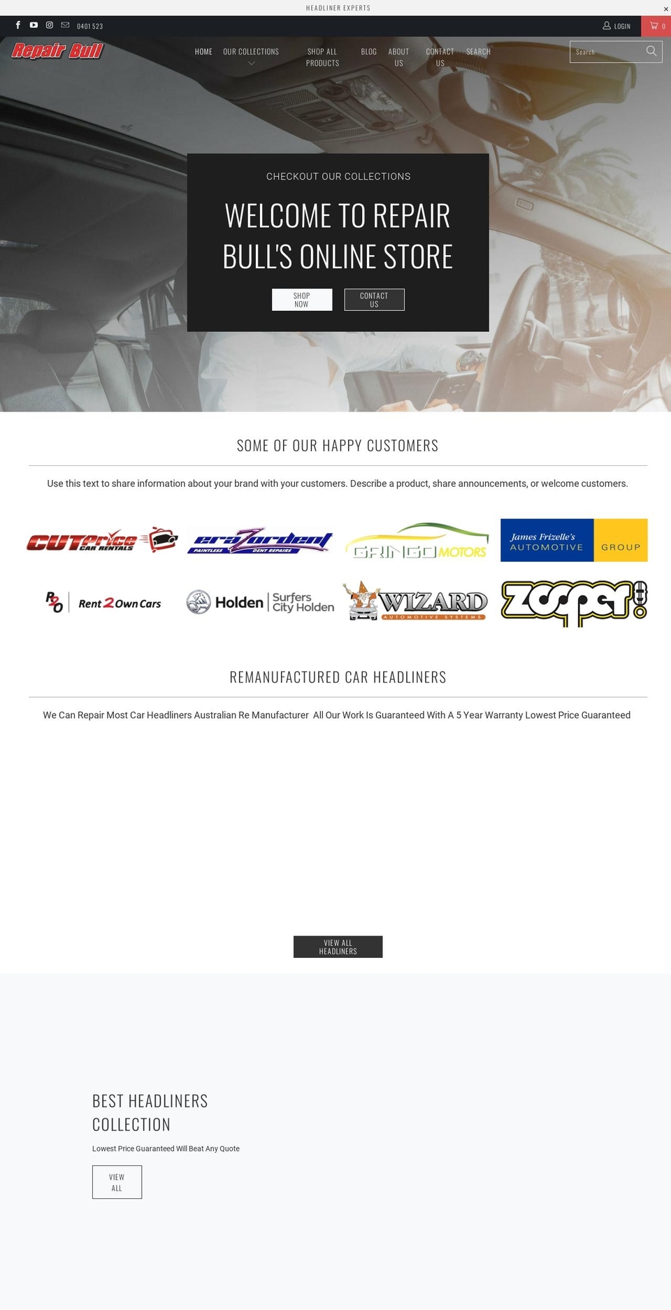 repairbull.com shopify website screenshot