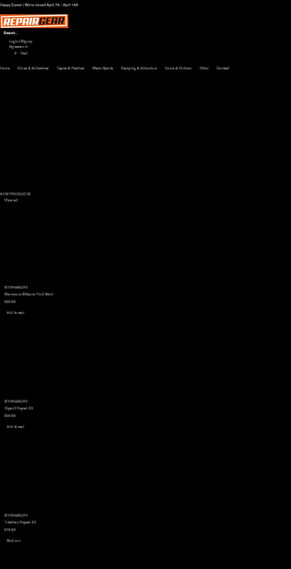 repairgear.com.au shopify website screenshot