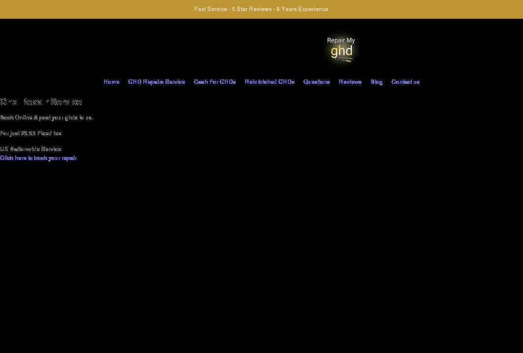 repairmyghd.co.uk shopify website screenshot