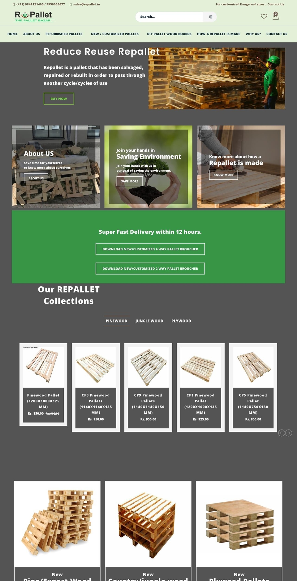 repallet.in shopify website screenshot