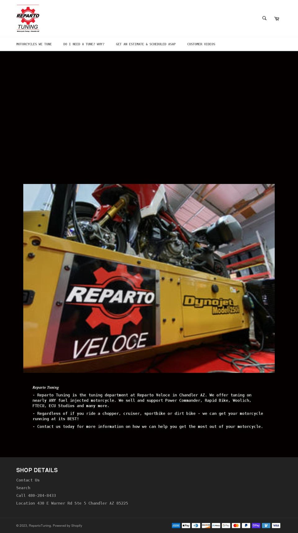 repartotuning.com shopify website screenshot