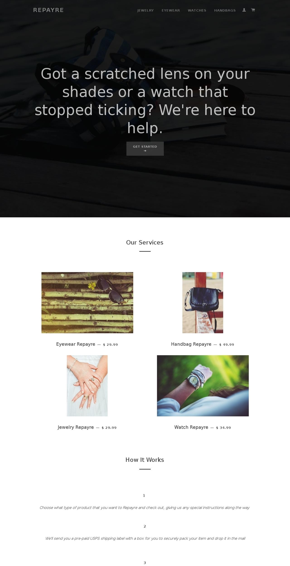 repayre.com shopify website screenshot