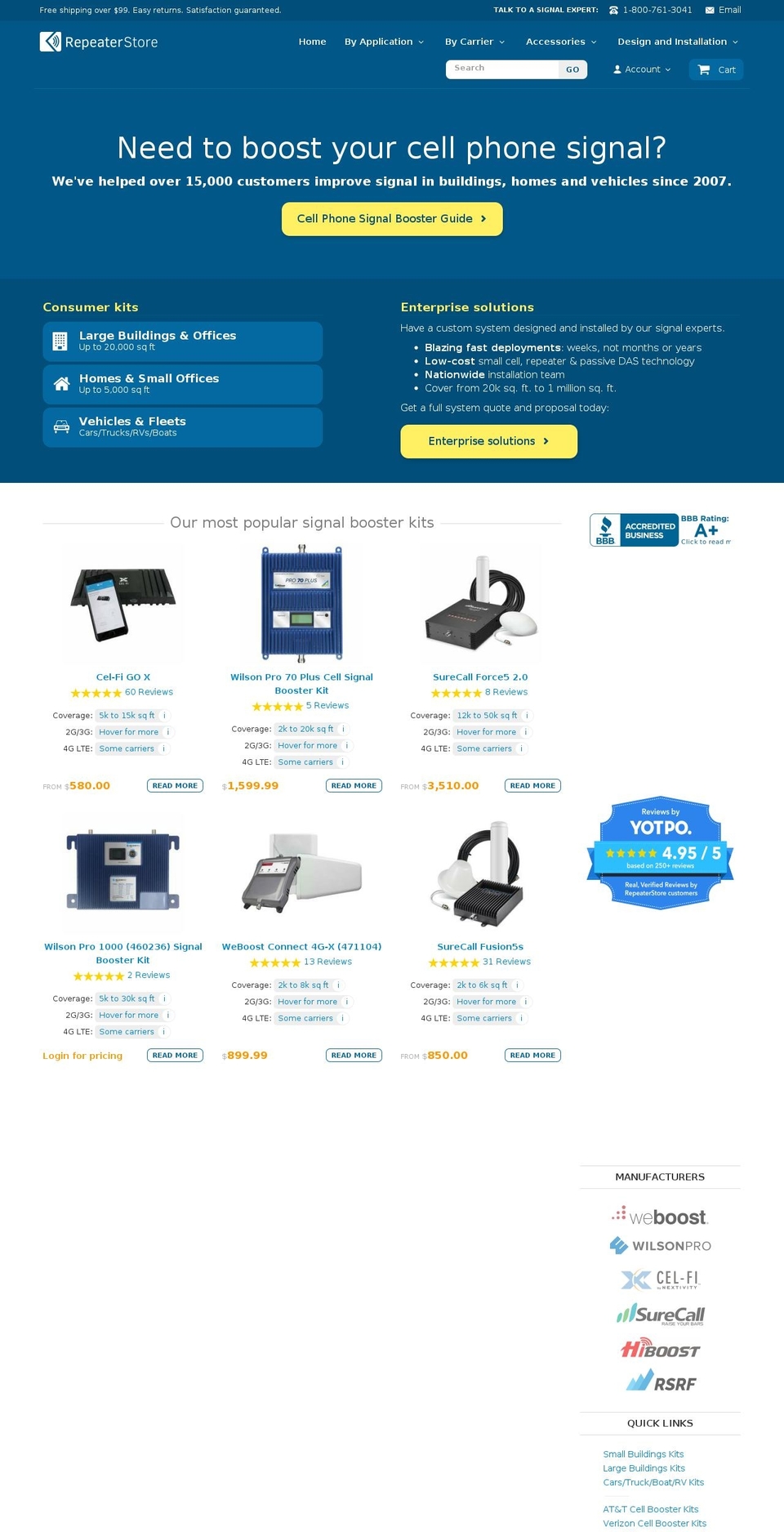 repeaterstore.us shopify website screenshot