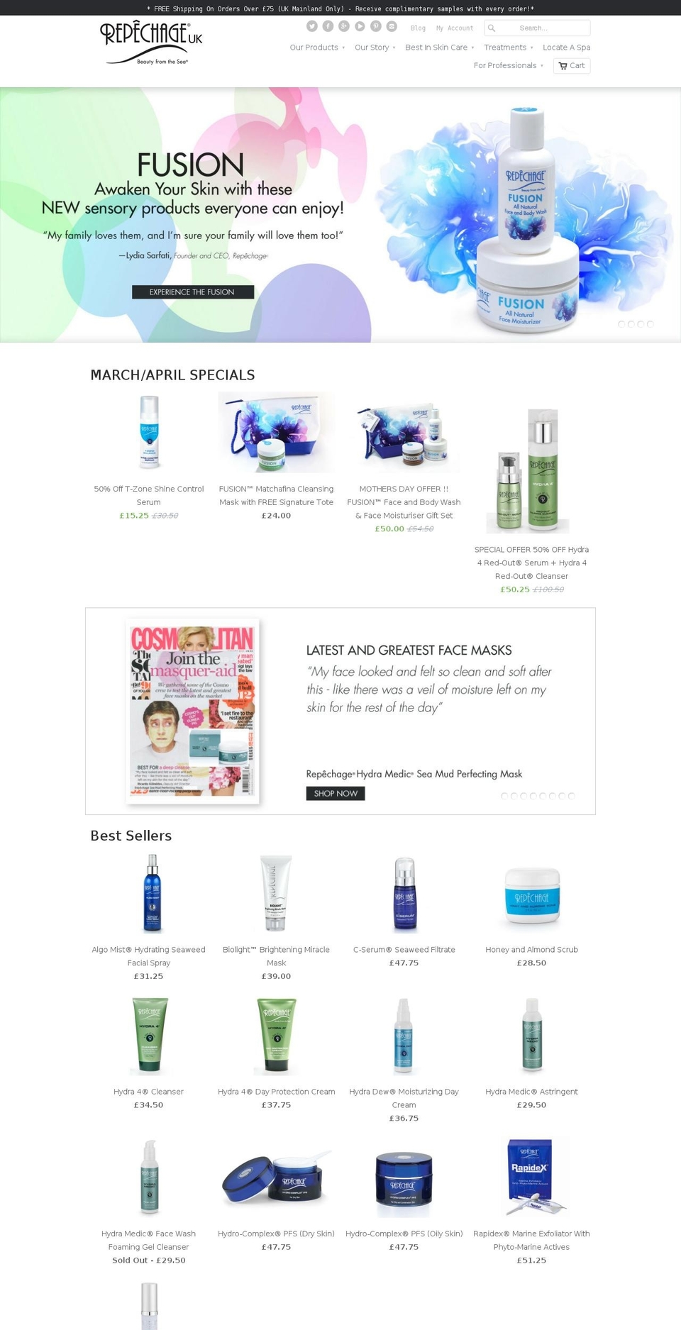 repechageuk.com shopify website screenshot