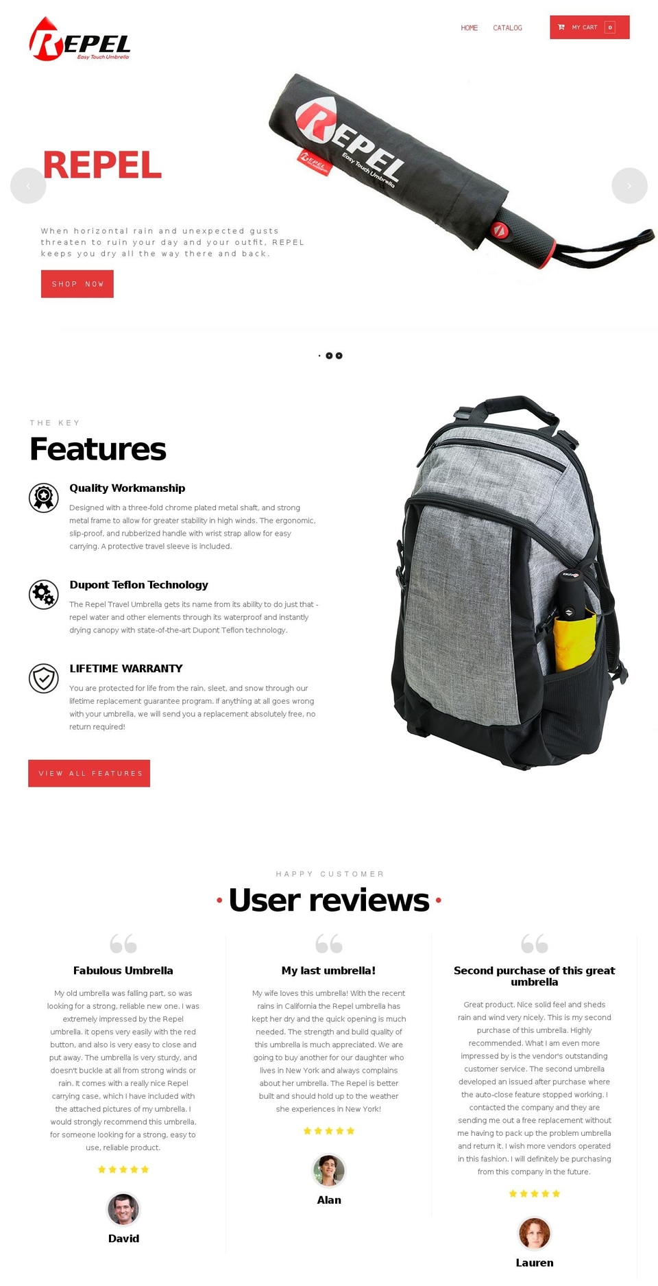 repelumbrella.com shopify website screenshot