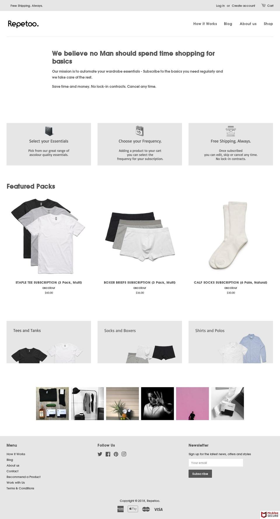 repetoo.com — Shopify storefront screenshot