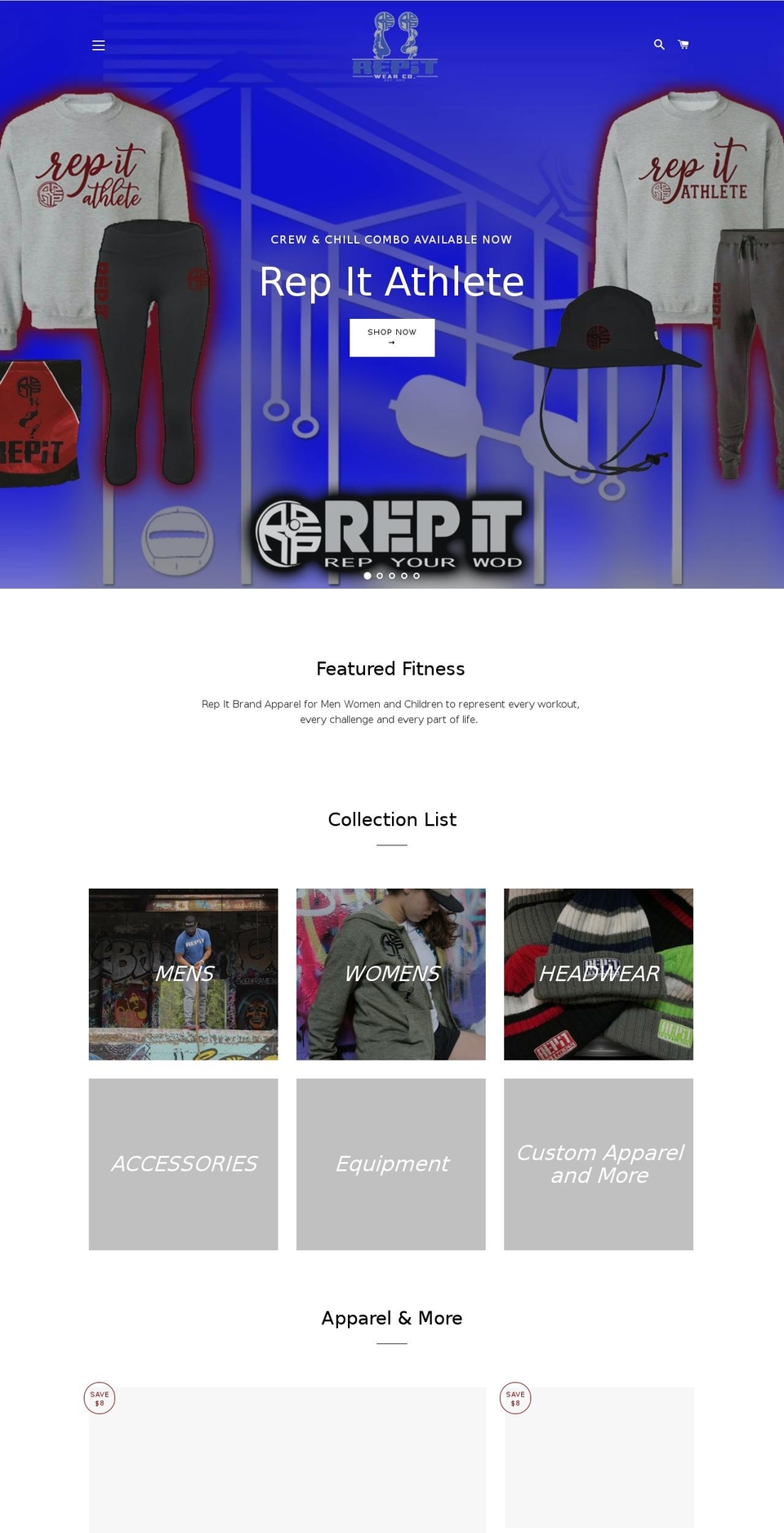 RepIt Shopify theme site example repitwear.com