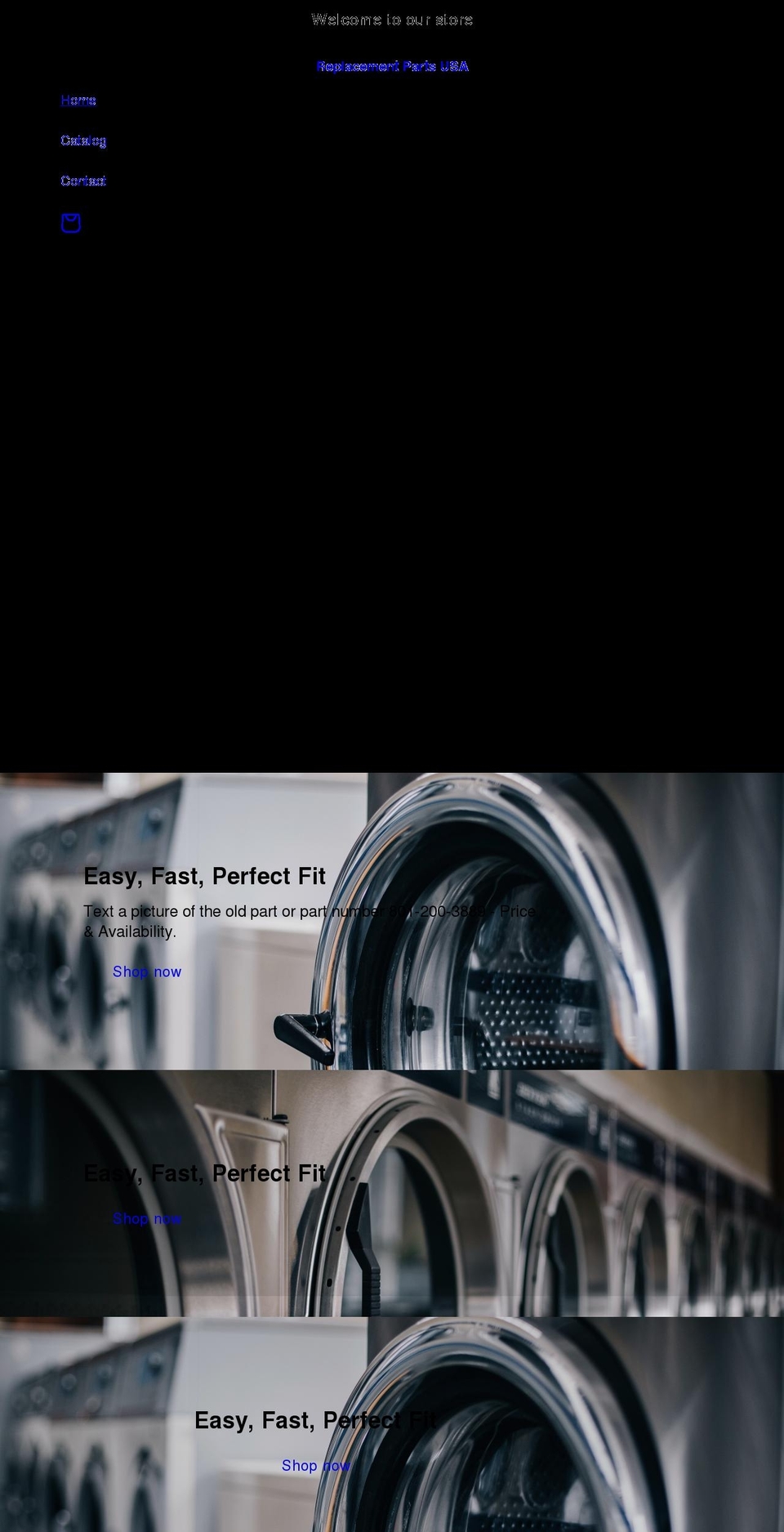 replacementpartsusa.net shopify website screenshot