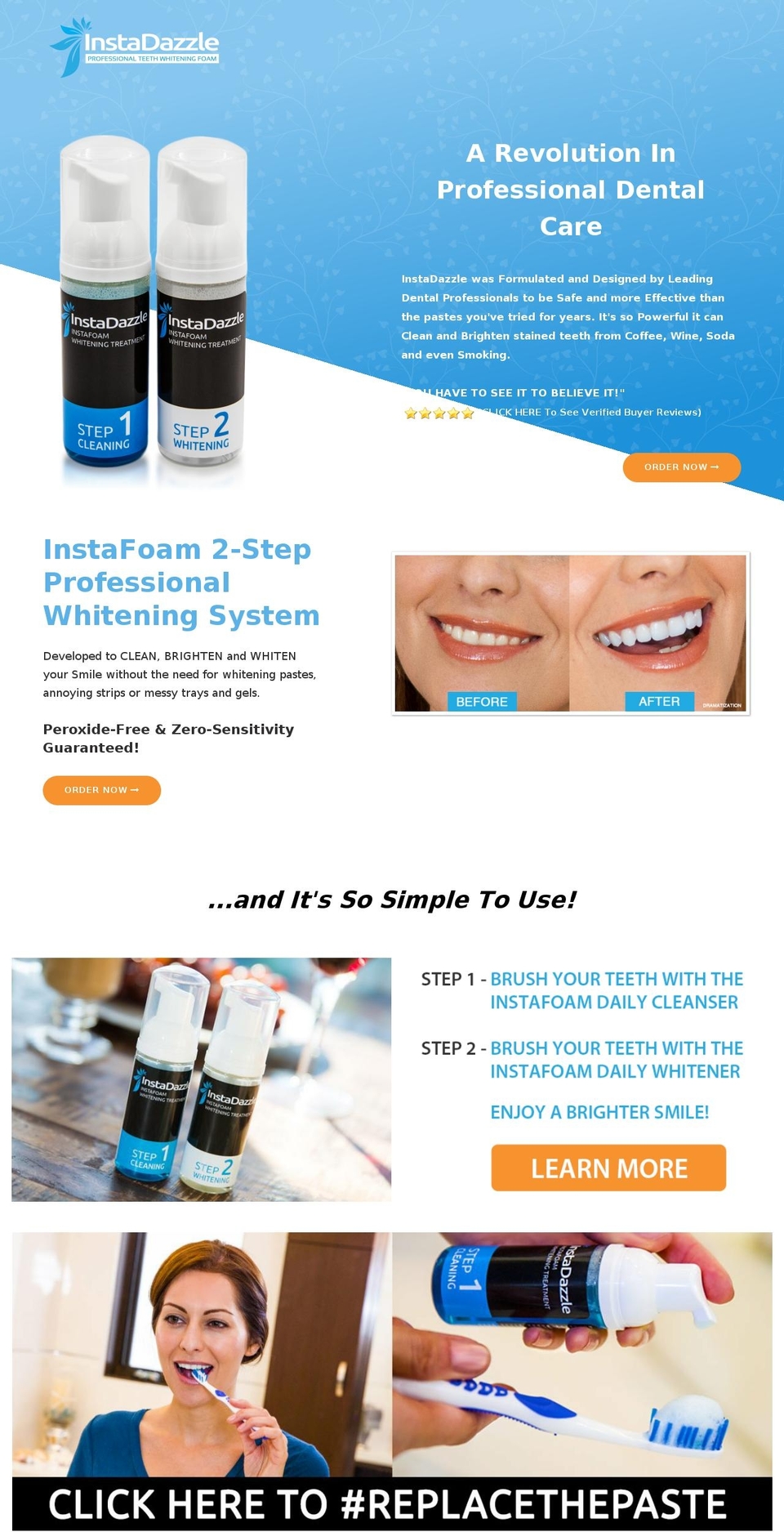instadazzle-themev2 Shopify theme site example replacethepaste.com