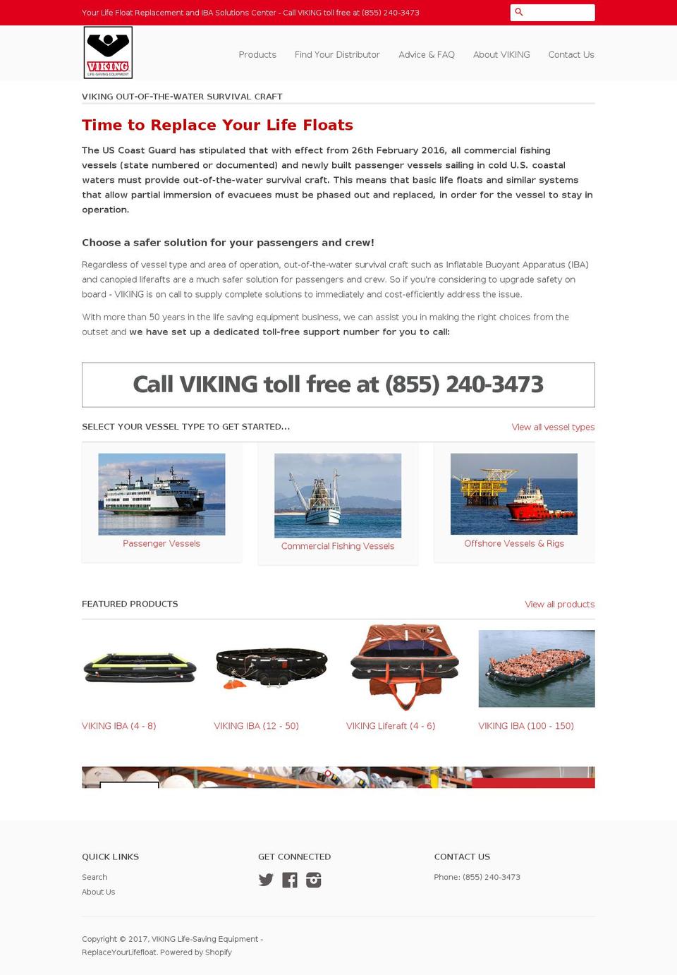 replaceyoursurvivalcraft.com shopify website screenshot