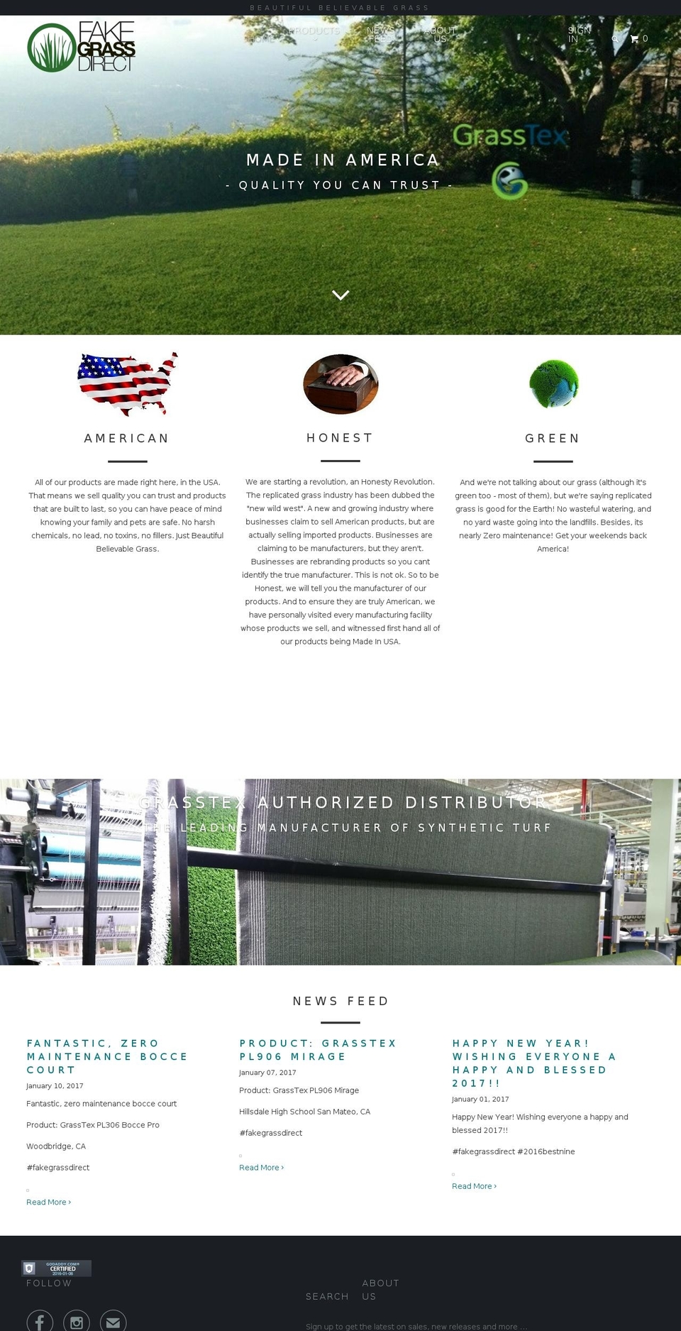 replicatedgrasswarehouse.com shopify website screenshot