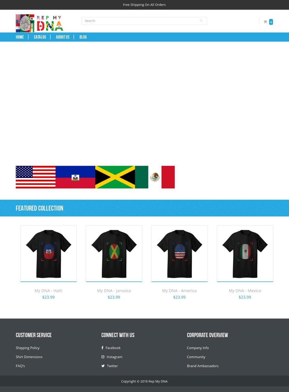 repmydna.com shopify website screenshot