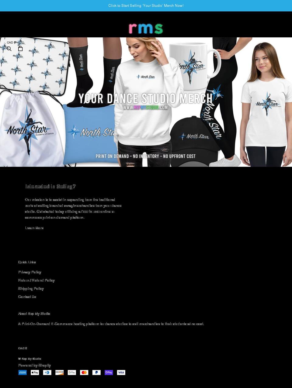 repmystudio.com shopify website screenshot
