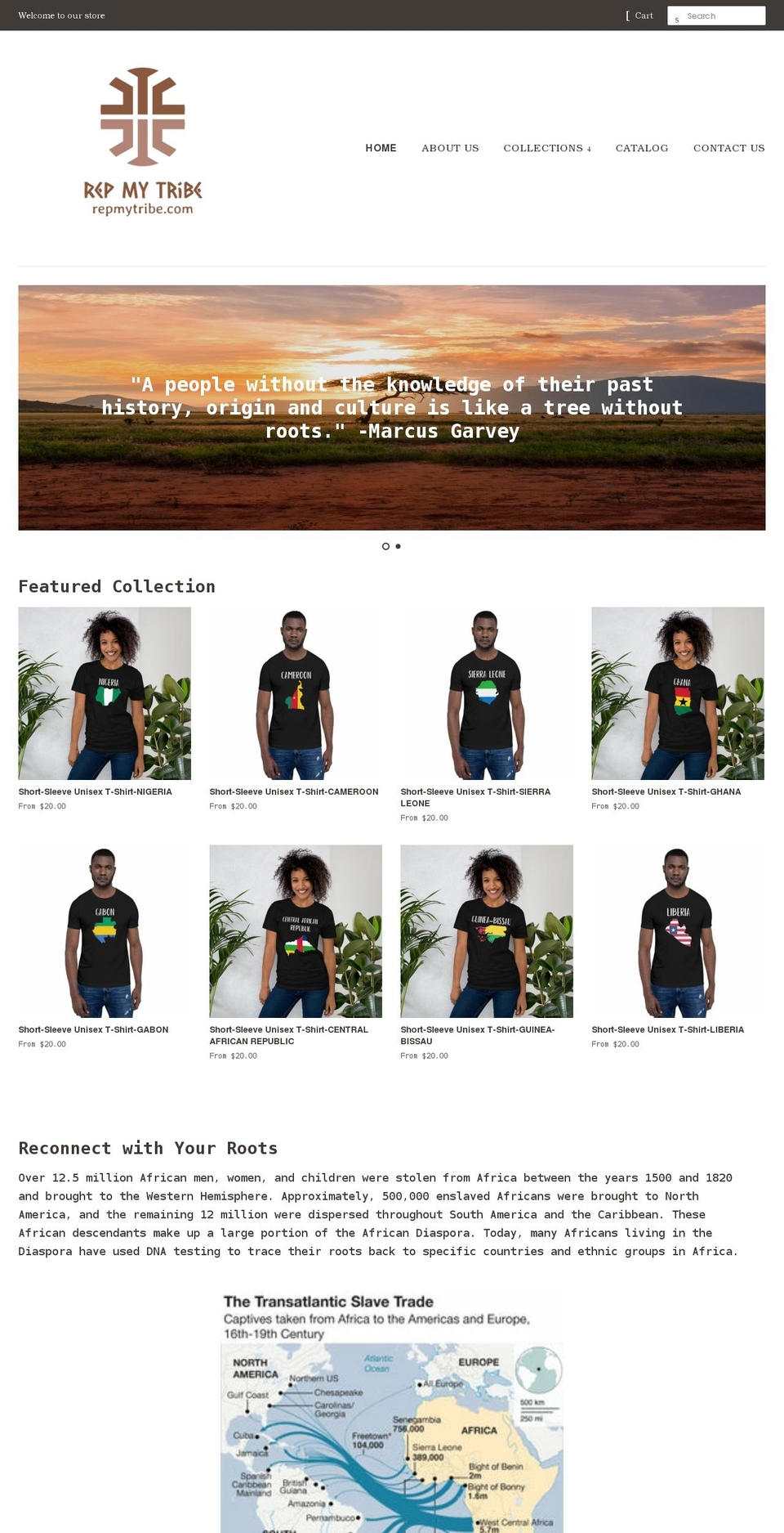 repmytribe.com shopify website screenshot