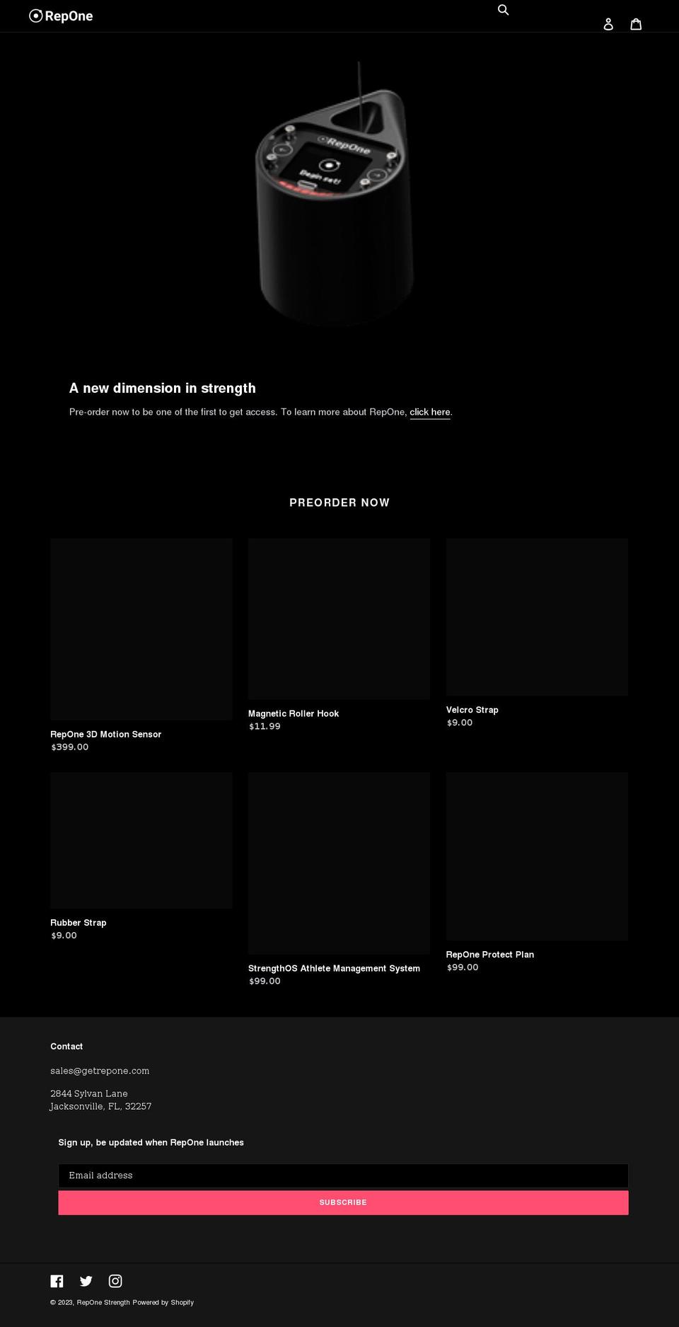 repone-strength.myshopify.com shopify website screenshot