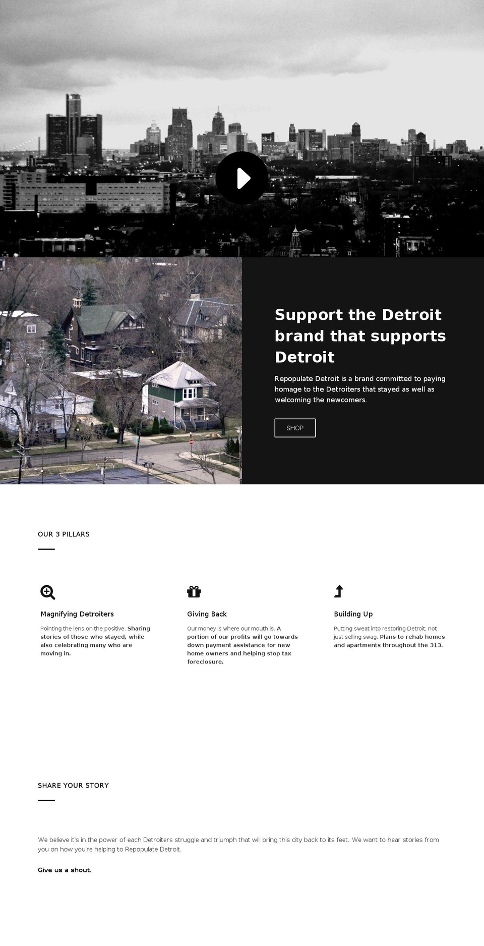 repopulatedetroit.com — Shopify storefront screenshot