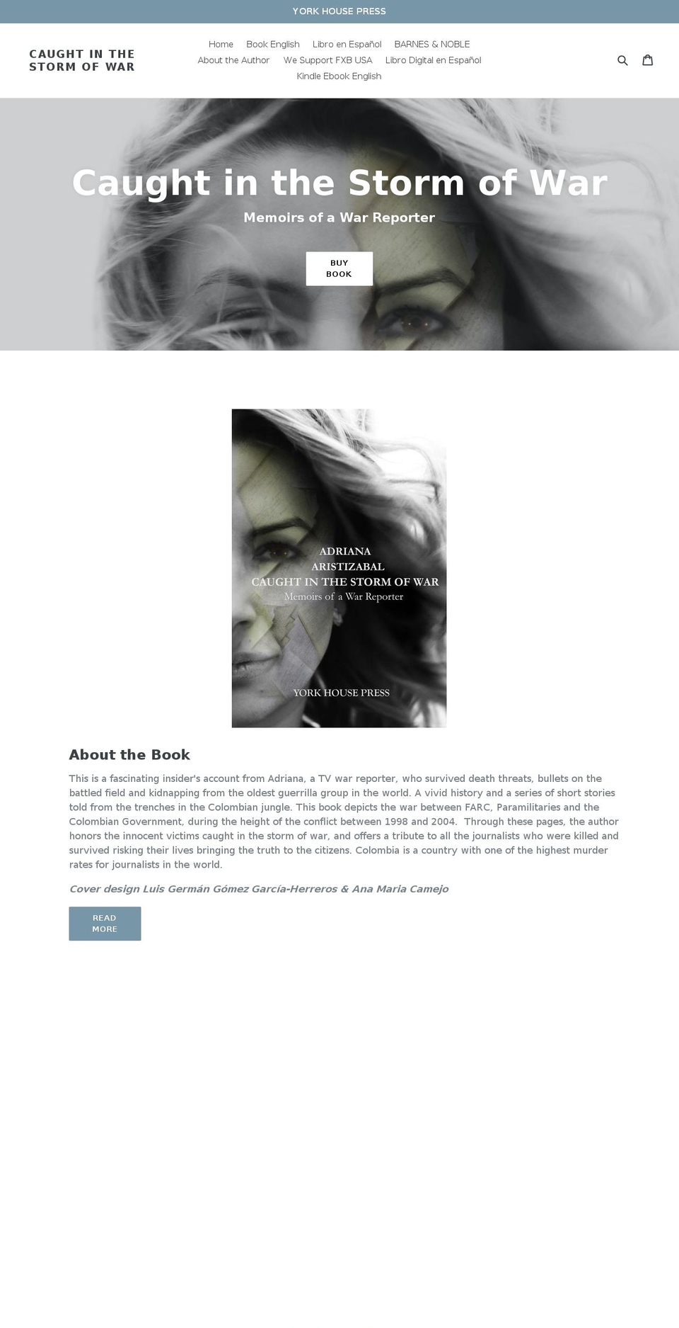 Book Caught in the Storm of War Shopify theme site example reporterwar.com