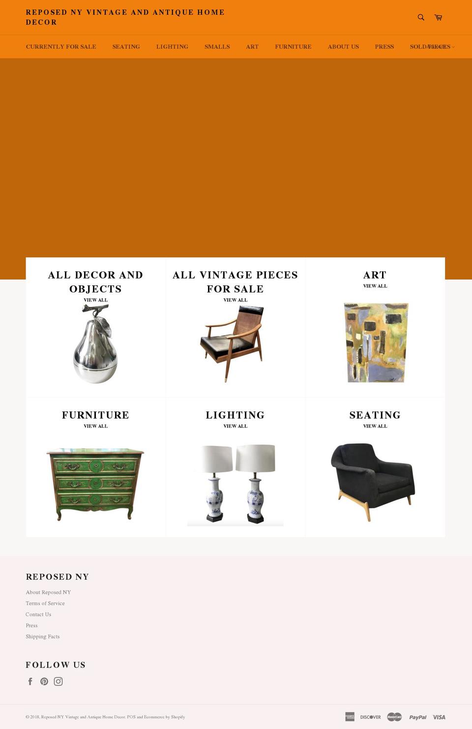 reposednewyork.com — Shopify storefront screenshot