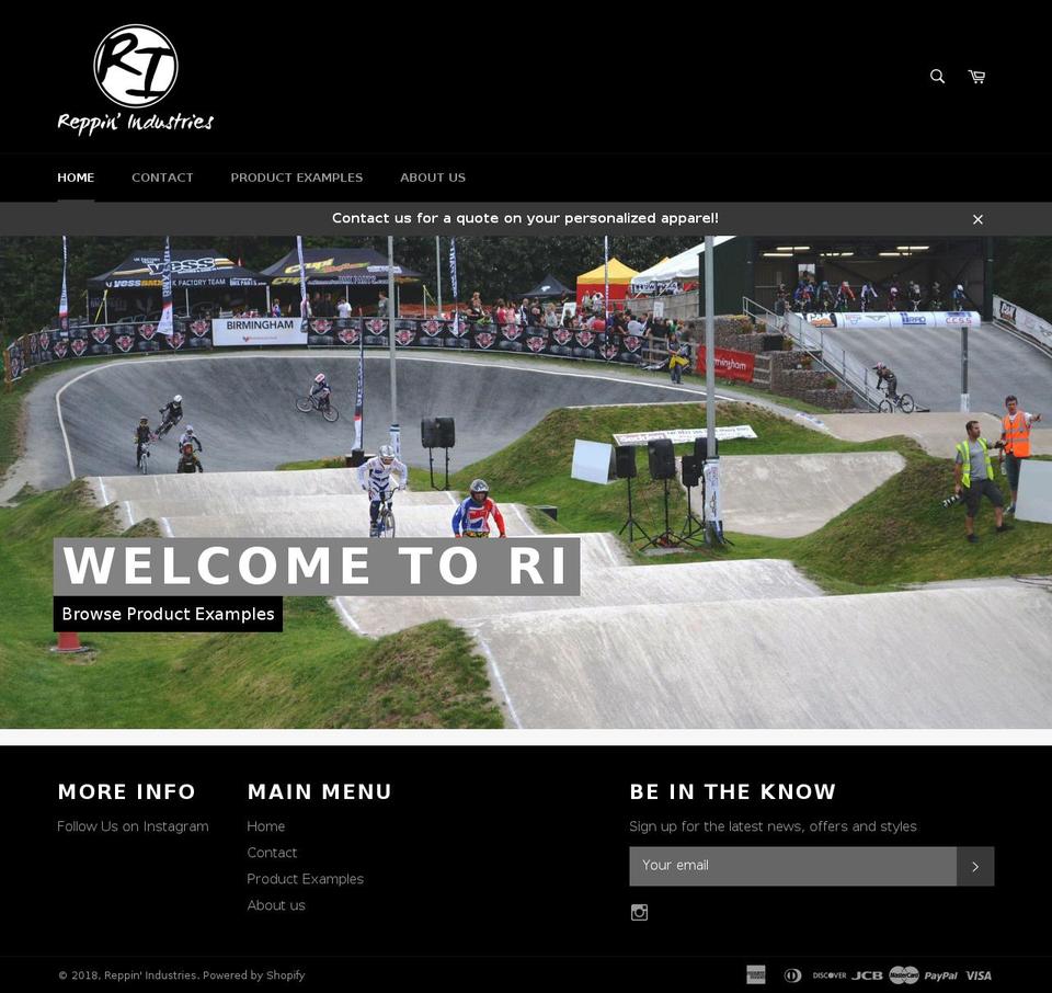 reppinindustries.com shopify website screenshot
