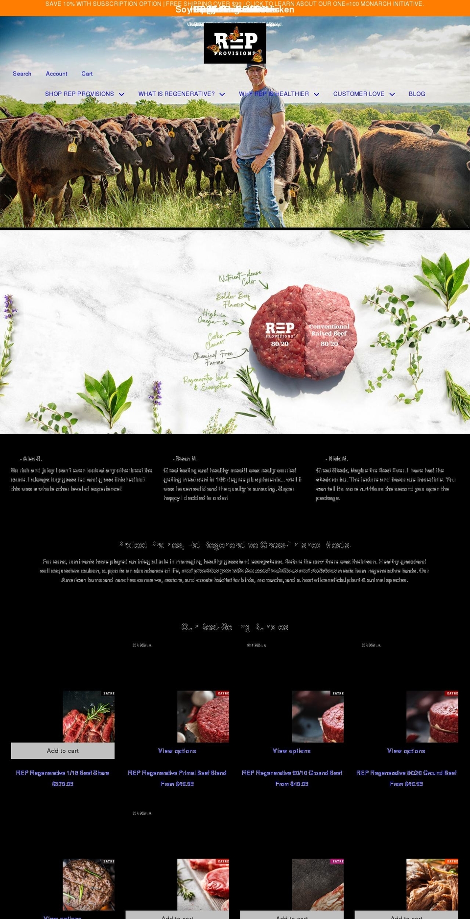 repprovisions.com shopify website screenshot
