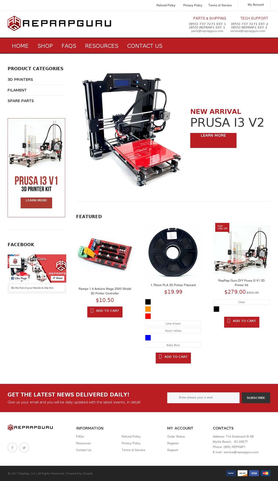 reprapguru.com — Shopify storefront screenshot