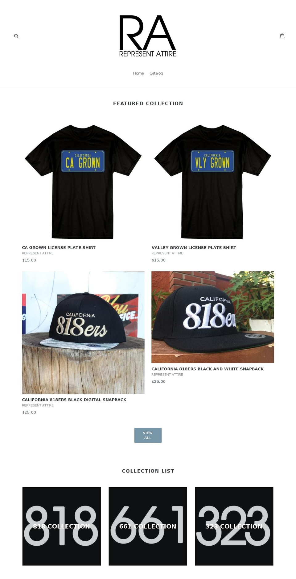 representattire.com shopify website screenshot