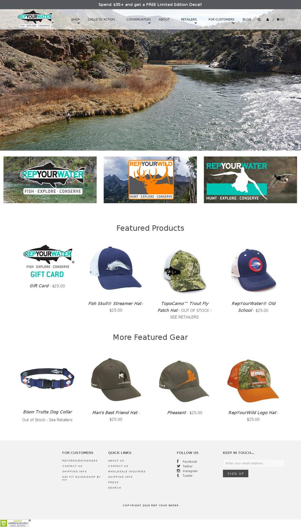 Forester Shopify theme site example representyourwater.com