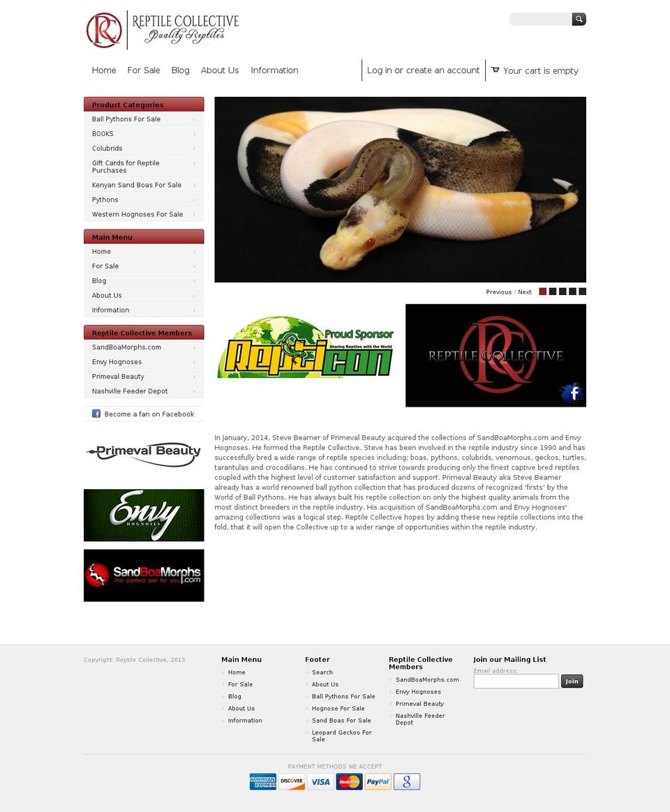 reptilesforyou.com shopify website screenshot