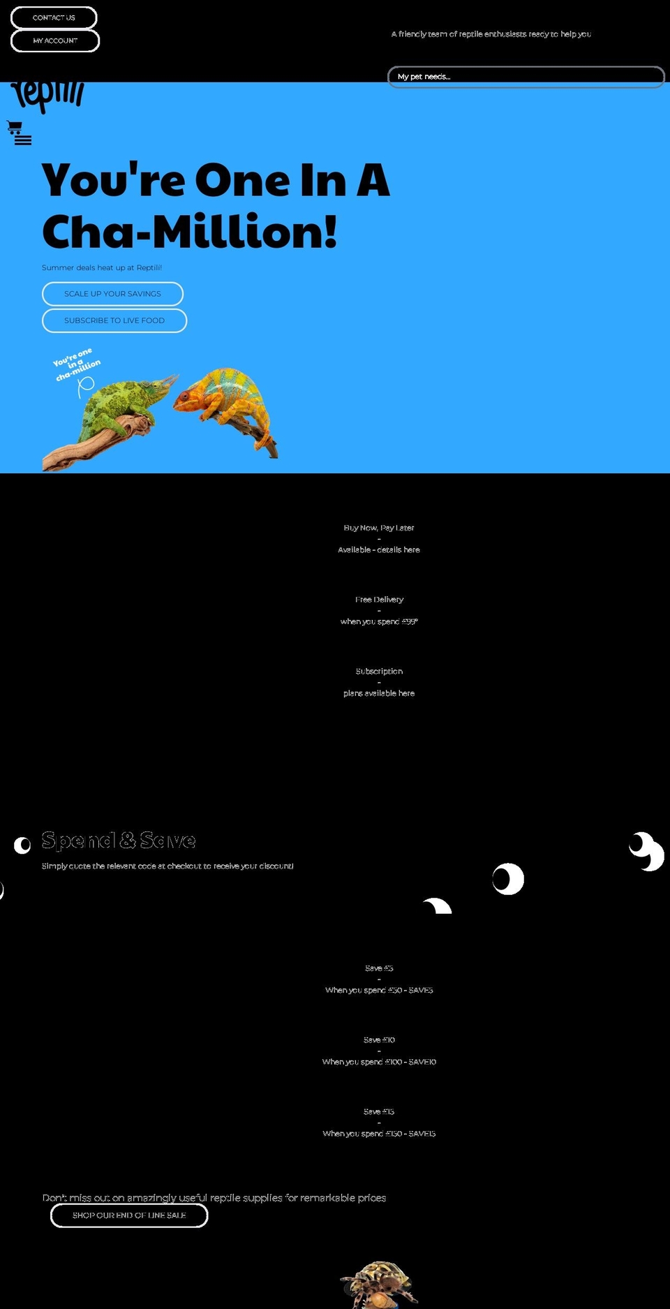 reptili.com shopify website screenshot