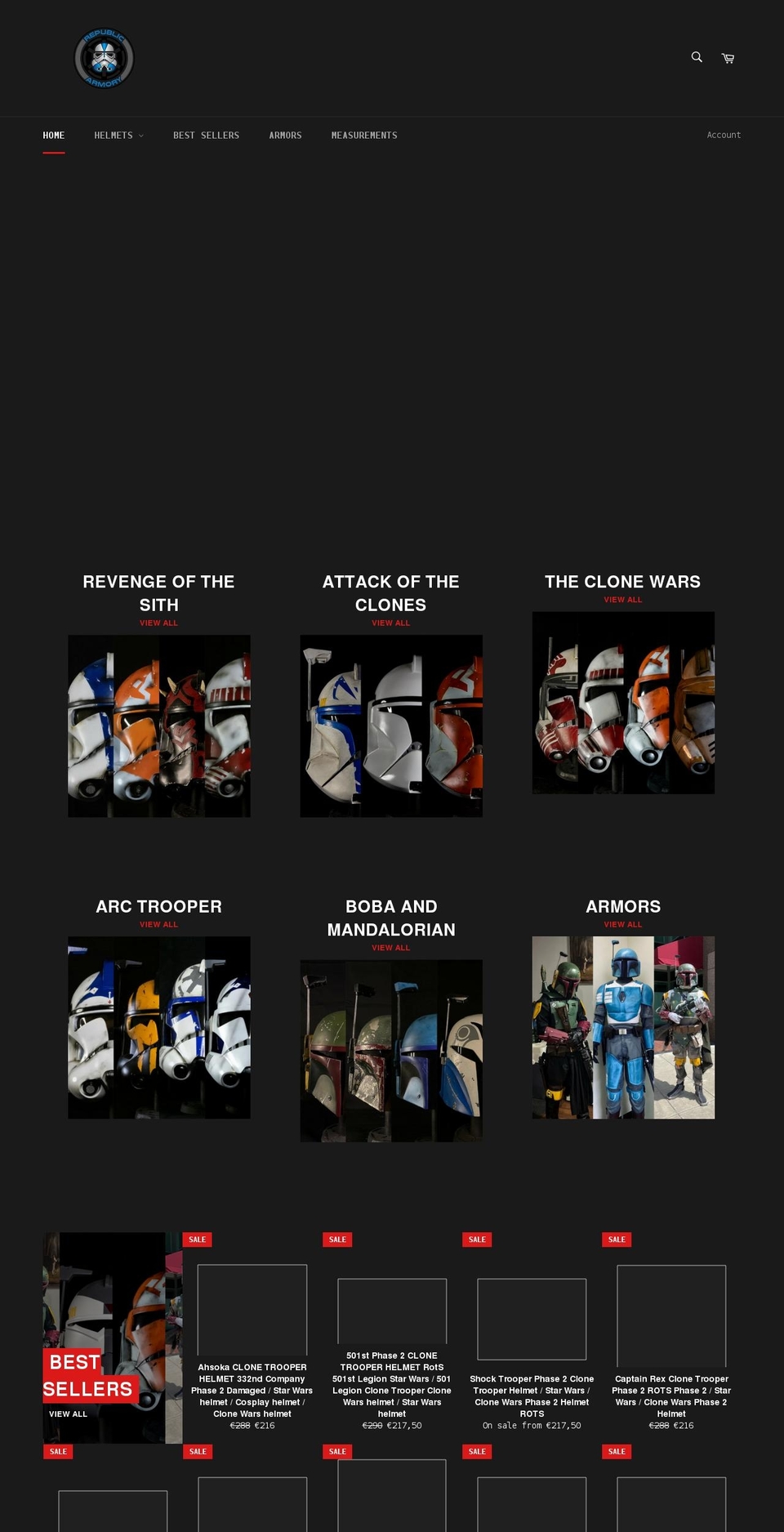 republic-armory.com shopify website screenshot