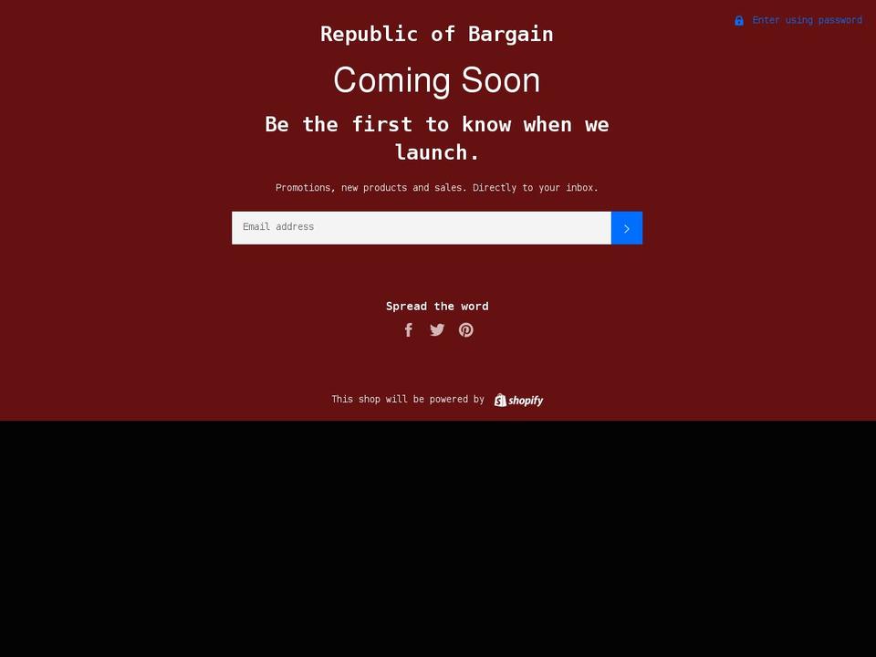 republic-of-bargains.myshopify.com shopify website screenshot