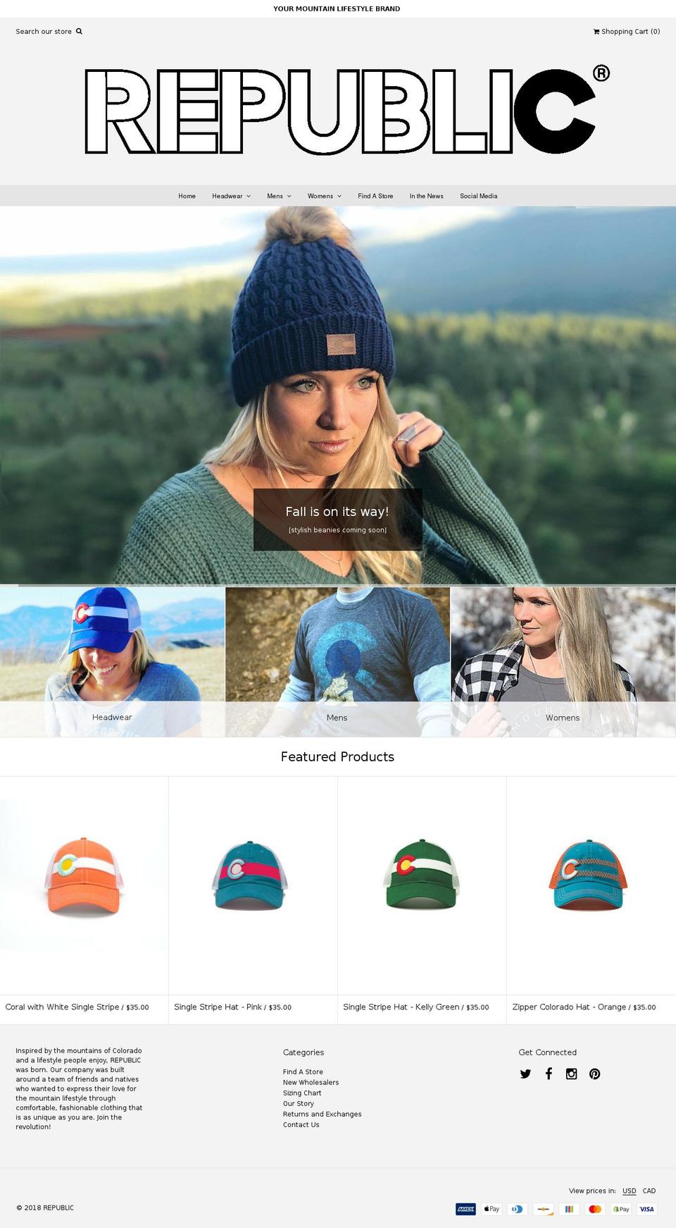 republicofcolorado.com shopify website screenshot