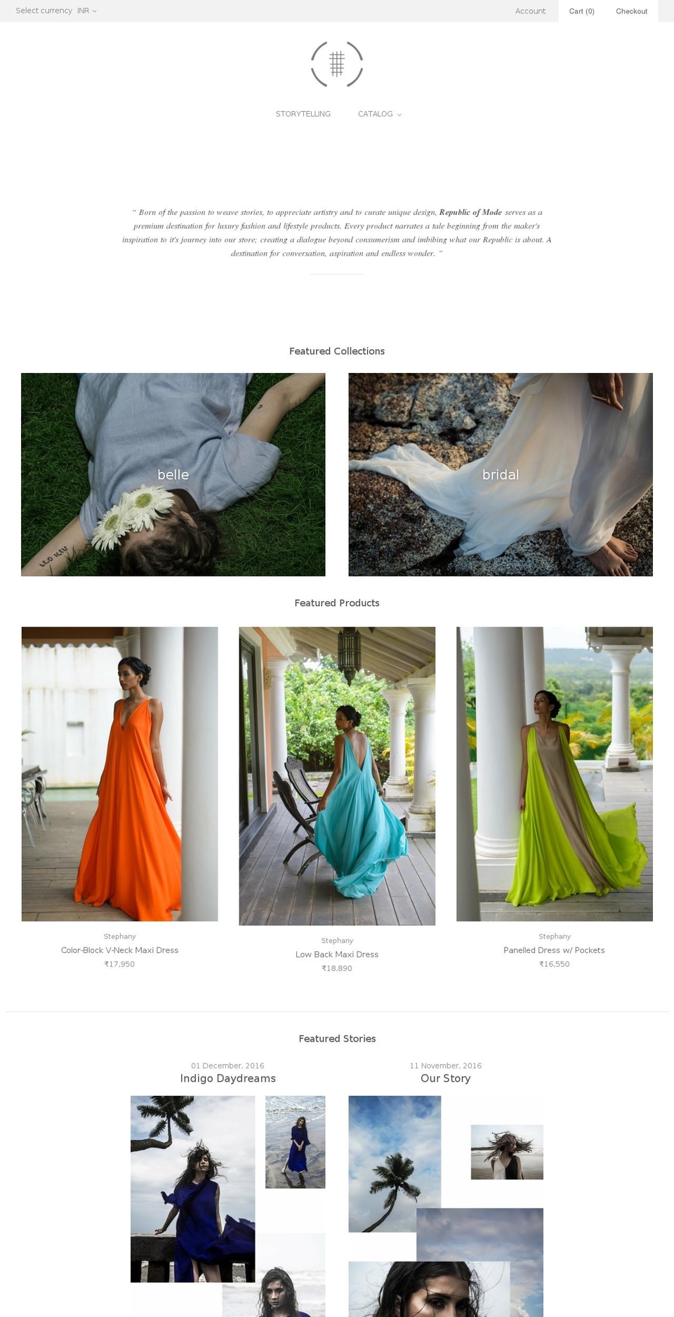 republicofmode.com — Shopify storefront screenshot