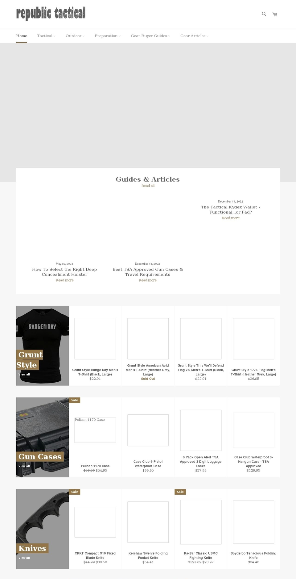 republictactical.com shopify website screenshot