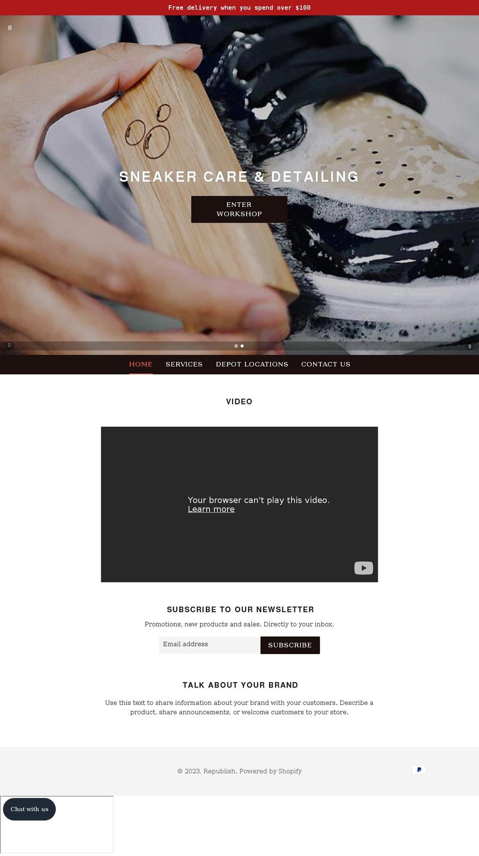 republish.com.au shopify website screenshot