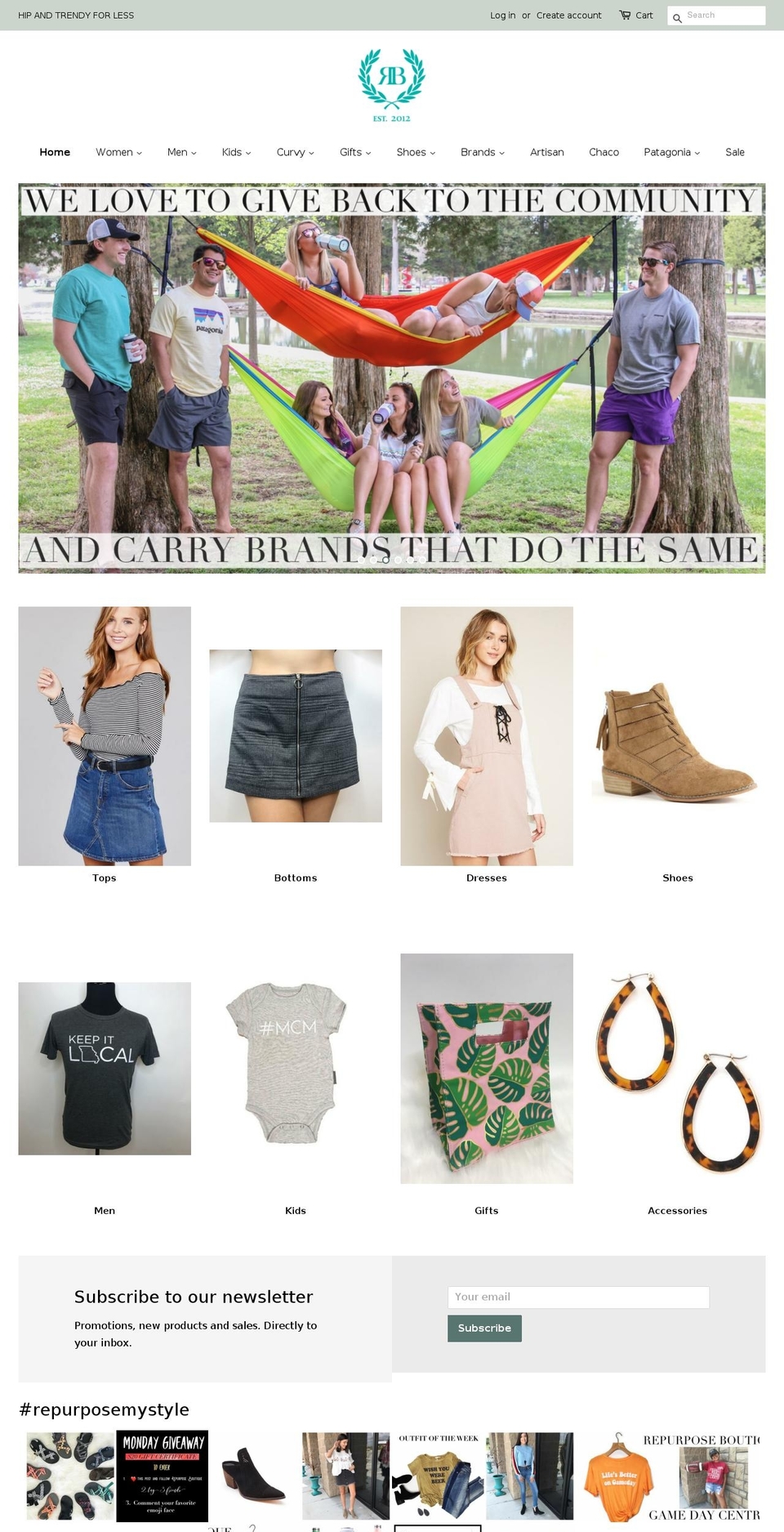 repurposeboutique.com — Shopify storefront screenshot